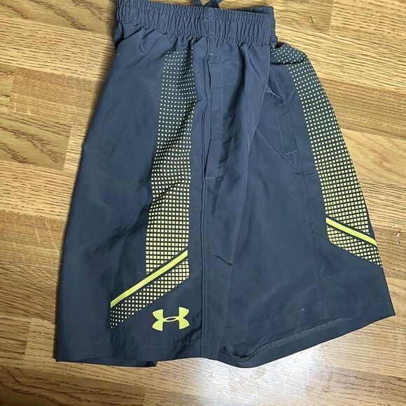 Under Armor Heat Gear Navy Blue Activewear Woven Graphic Sport Style Shorts Size - Picture 6 of 7